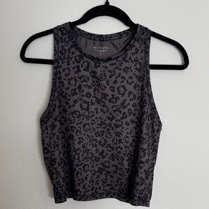 Athleta Black Leopard Print Tank Top